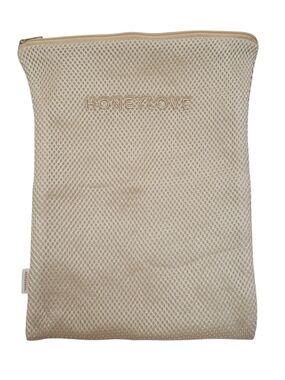 Honeylove Neutral Beige Mesh Zippered Pouch Laundry Bag Sac Logo 12 x 8.5 in